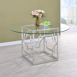 Starlight - Round Glass Top Metal Dining Table