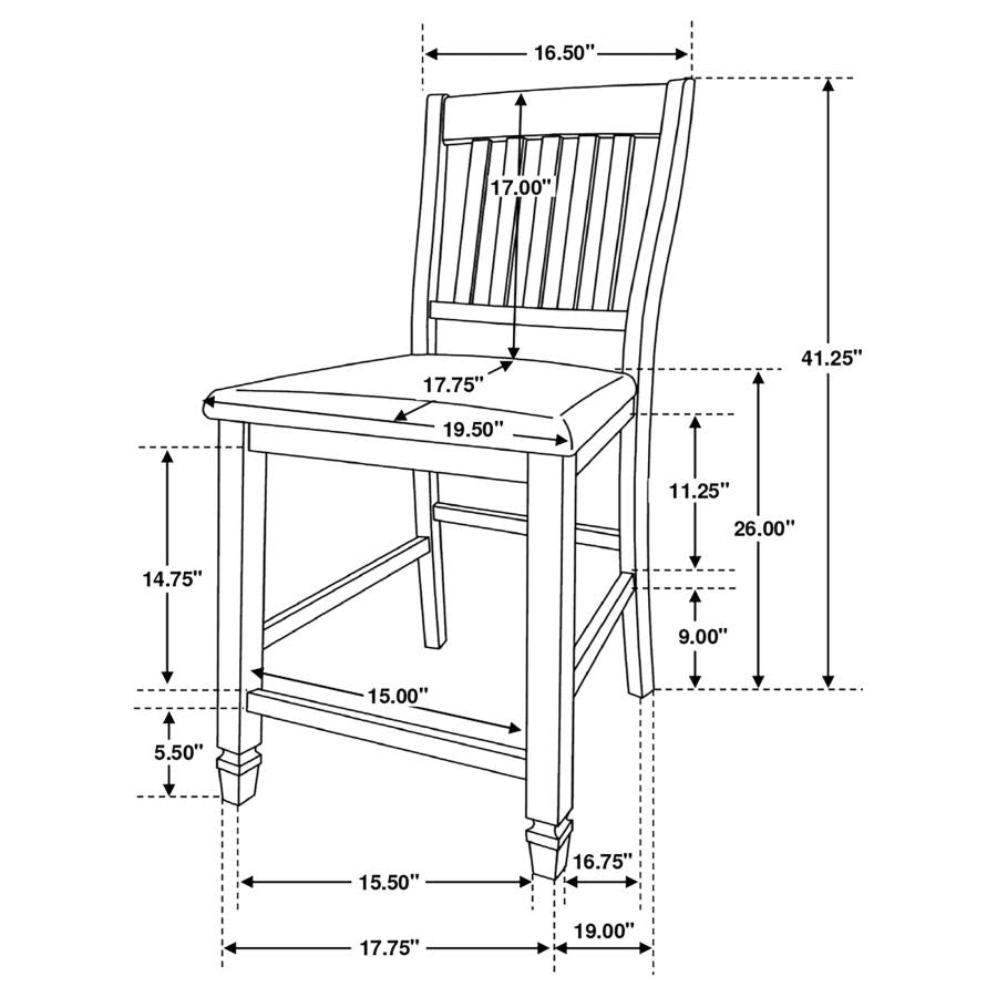 Sarasota Wood Counter Chair Rustic Cream (Set of 2)