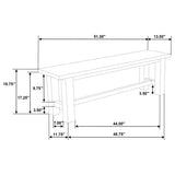 Cardova - 51" Solid Wood Dining Bench - Vineyard Oak