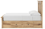 Makidern - Panel Storage Bed With 2 Under Bed Storage Units