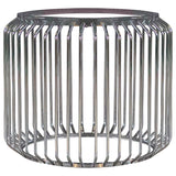 Veena Round Metal Dining Table Base Chrome