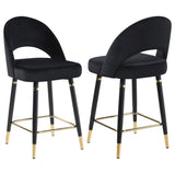 Lindsey Velvet Upholstered Counter Chair  (Set of 2)