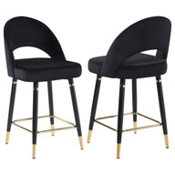 Lindsey Velvet Upholstered Counter Chair  (Set of 2)