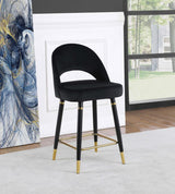 Lindsey Velvet Upholstered Counter Chair  (Set of 2)