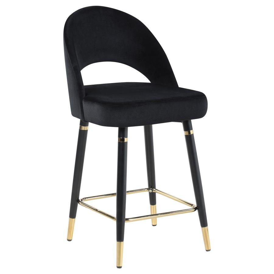 Lindsey Velvet Upholstered Counter Chair  (Set of 2)