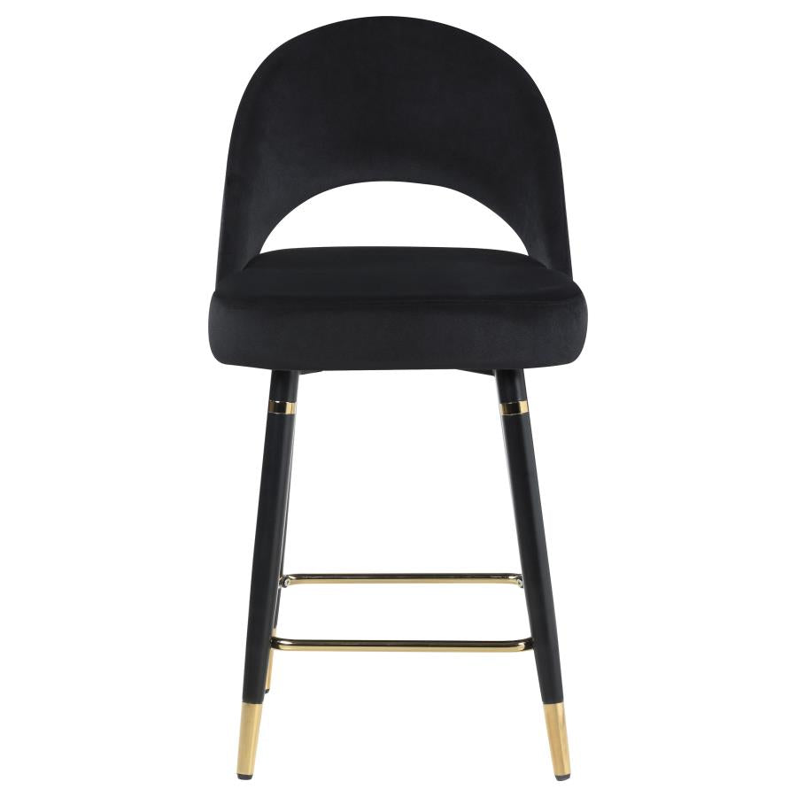 Lindsey Velvet Upholstered Counter Chair  (Set of 2)