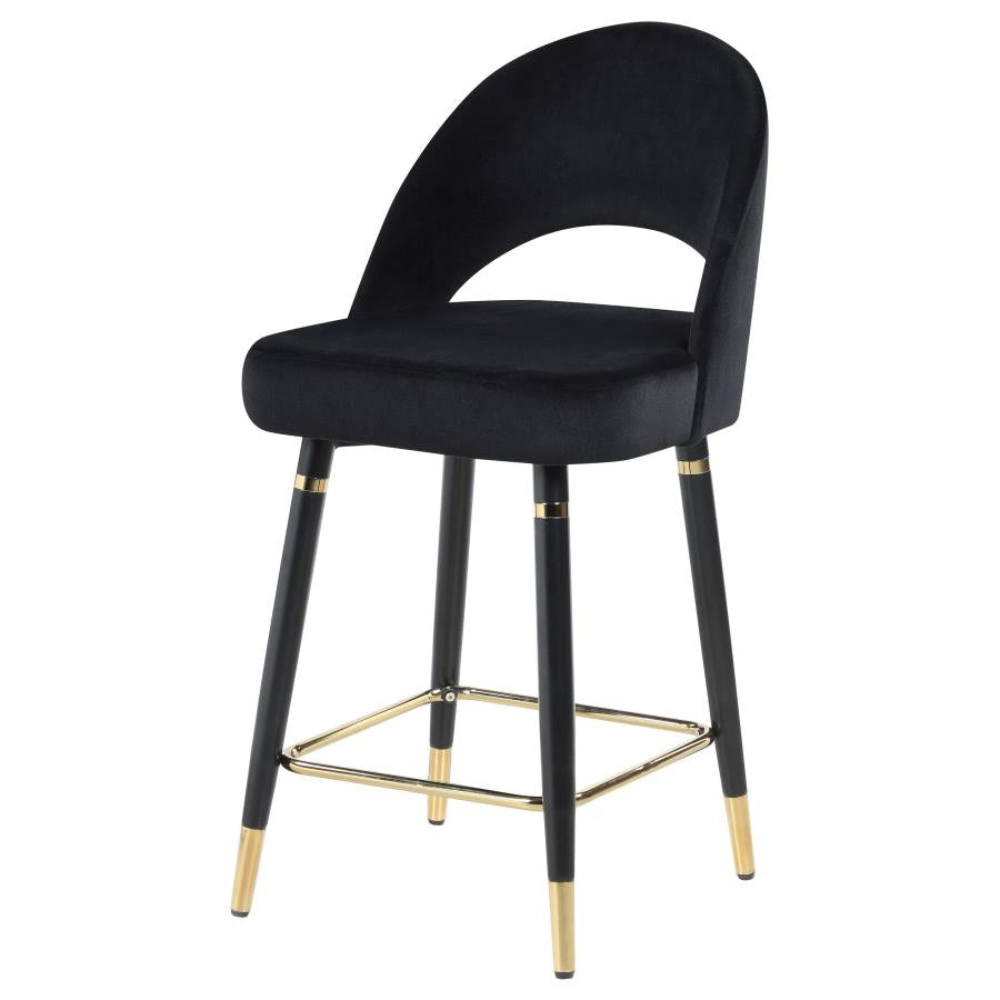Lindsey Velvet Upholstered Counter Chair  (Set of 2)