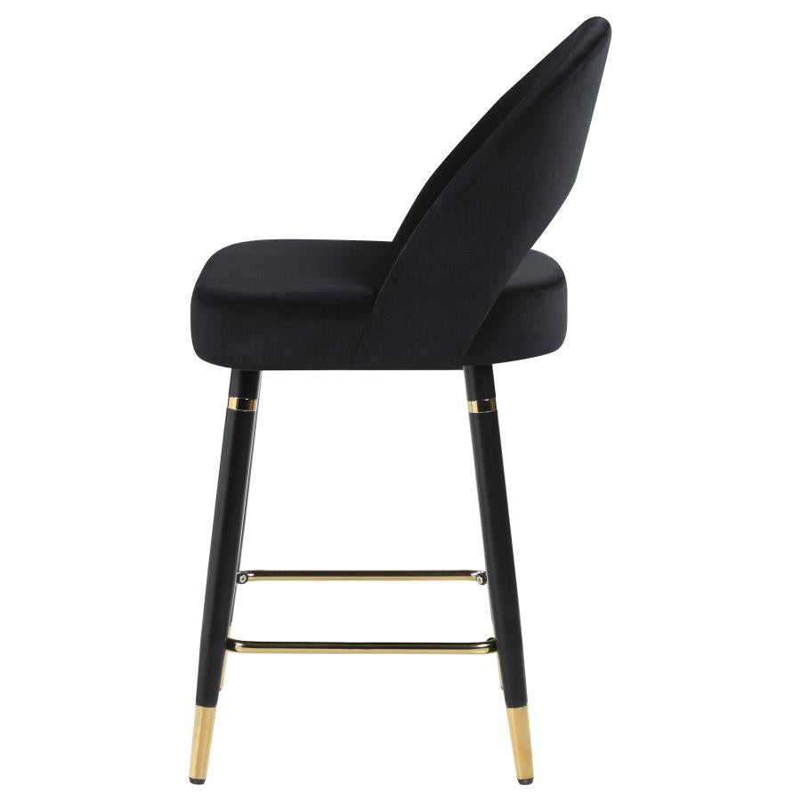 Lindsey Velvet Upholstered Counter Chair  (Set of 2)