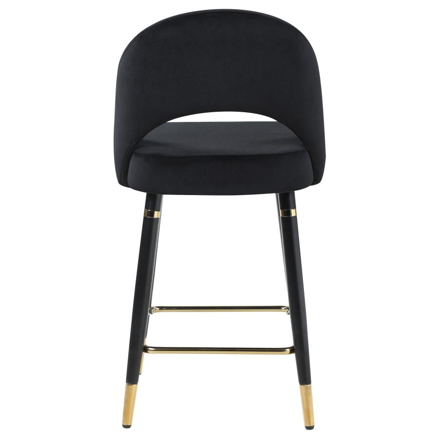 Lindsey Velvet Upholstered Counter Chair  (Set of 2)