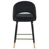 Lindsey Velvet Upholstered Counter Chair  (Set of 2)