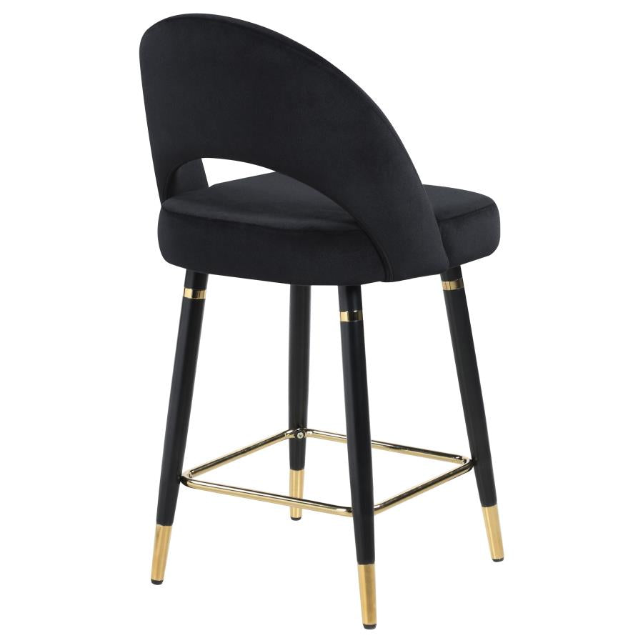 Lindsey Velvet Upholstered Counter Chair  (Set of 2)