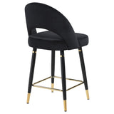 Lindsey Velvet Upholstered Counter Chair  (Set of 2)