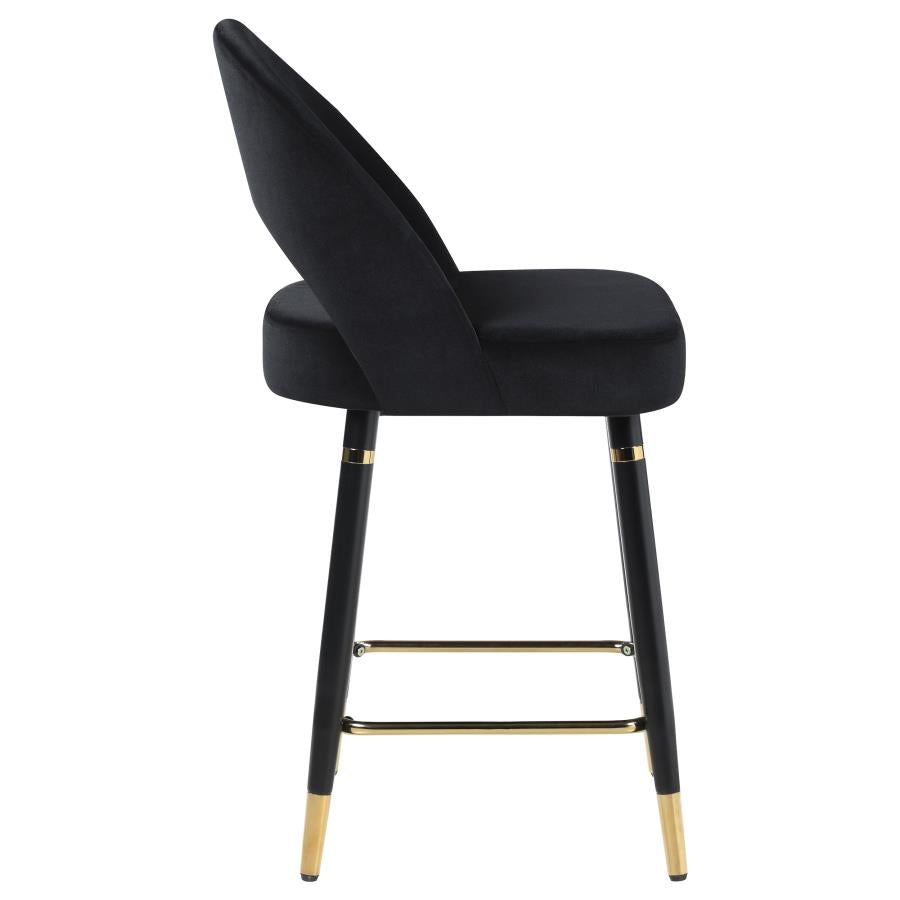 Lindsey Velvet Upholstered Counter Chair  (Set of 2)