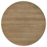Adina - 53" Round Wood Dining Table - Distressed Light Brown