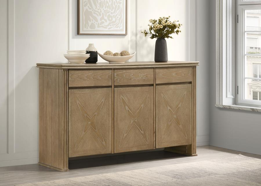 Adina - 2-Door Sideboard Server - Distressed Light Brown