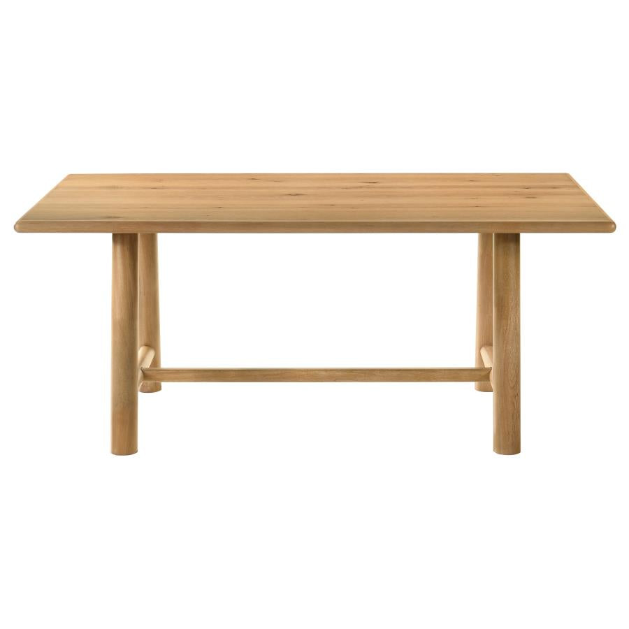 Duncan - 7 Piece Rectangular Wood Dining Table Set - Washed Oak