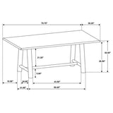 Duncan - 7 Piece Rectangular Wood Dining Table Set - Washed Oak