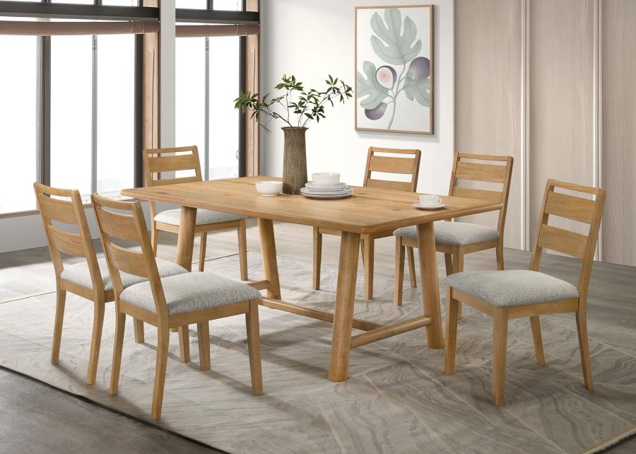 Duncan - 71" Rectangular Wood Dining Room Table - Washed Oak
