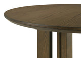 Ottowa - 5 Piece Round Wood Dining Room Table Set - Brown