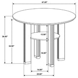 Ottowa - 5 Piece Round Counter Height Dining Room Set - Brown