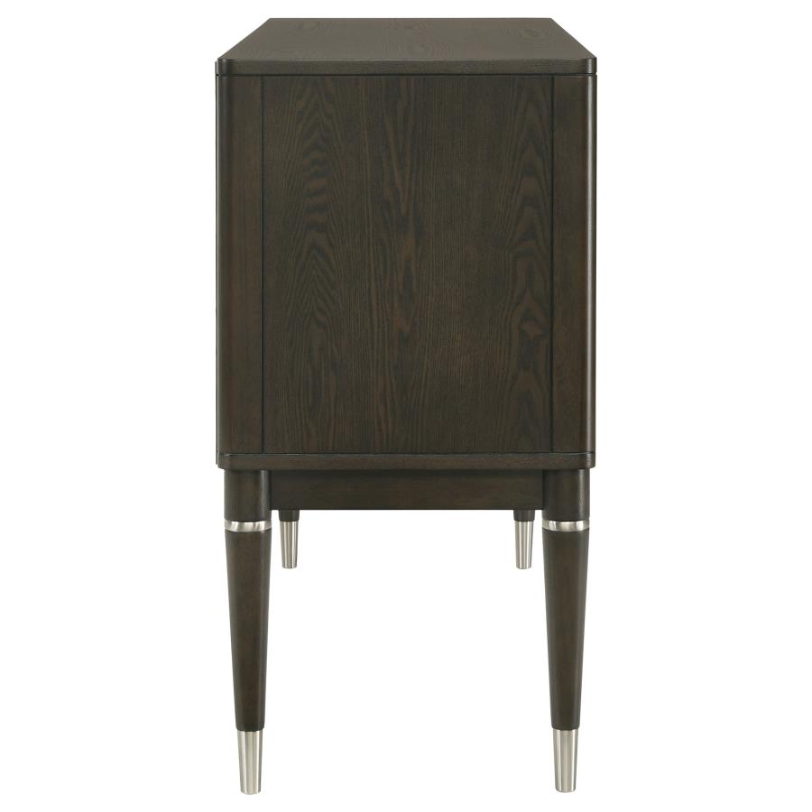 Reseda - 4-Door Dining Sideboard Server With Shelves - Ash Brown