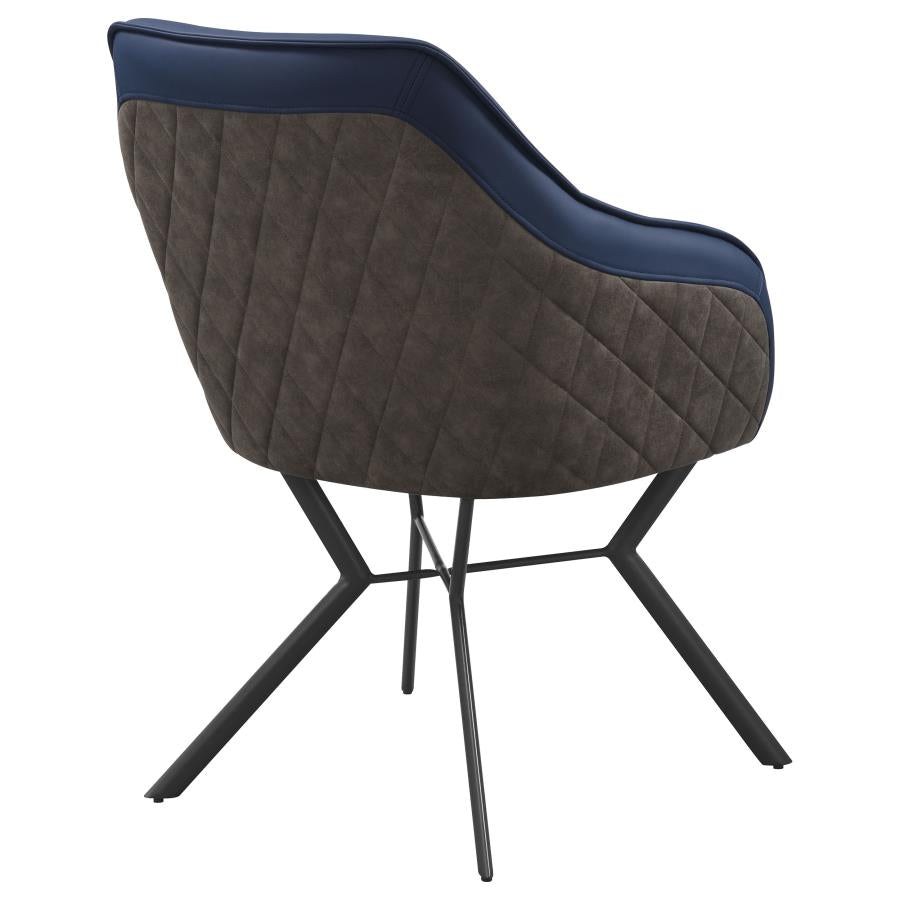 Mayer - Upholstered Dining Arm Chair (Set of 2) - Blue