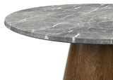 Franklin - 5 Piece Round Dining Table Set - Gray And Dark Oak
