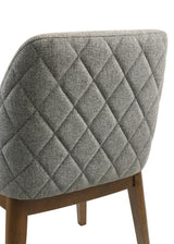 Franklin - 5 Piece Round Dining Table Set - Gray And Dark Oak