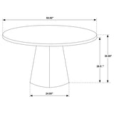 Franklin - 5 Piece Round Dining Table Set - Gray And Dark Oak