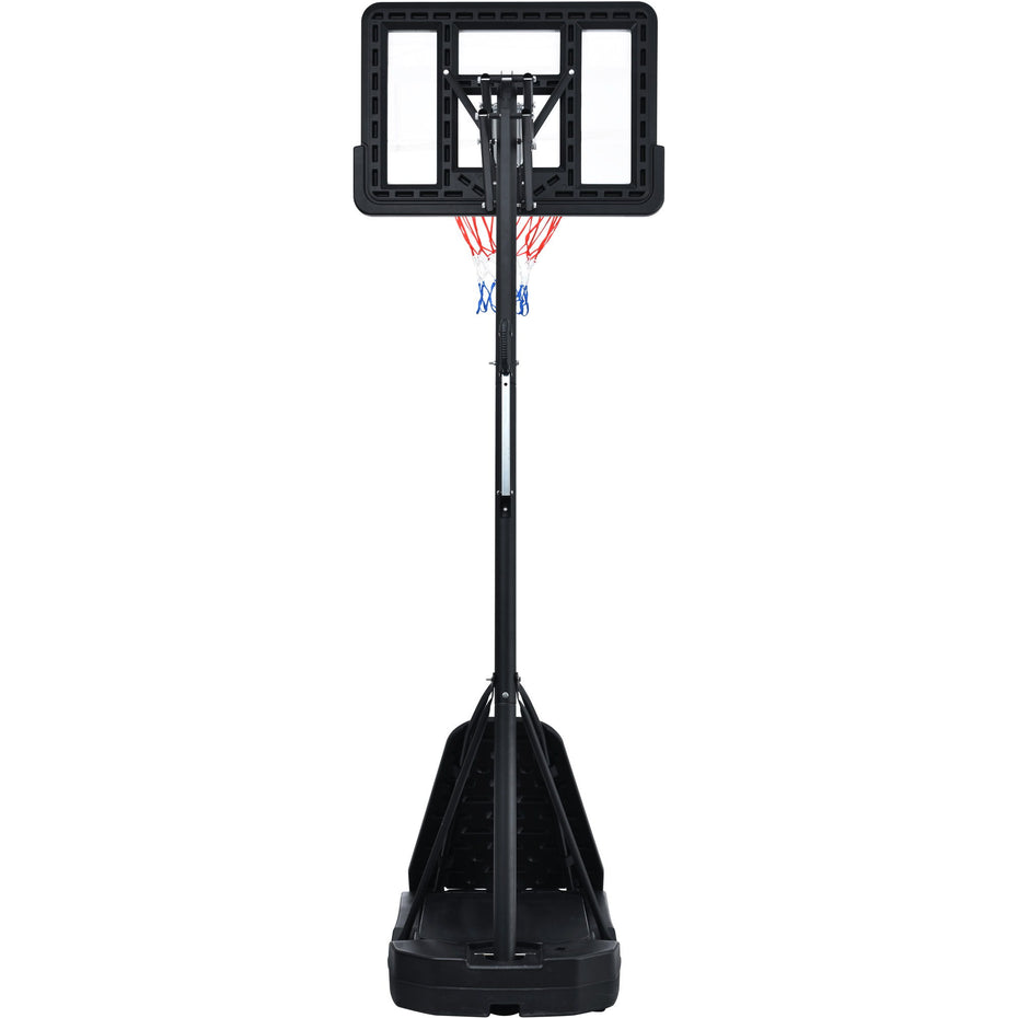 Portable Basketball Hoop Basketball System Adjustable For Youth Adults LED Basketball Hoop Lights, Colorful Lights, Waterproof, Super Bright To Play At Night Outdoors, Good Gift For Kids - Black