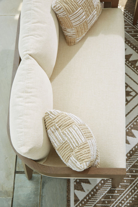 Serene Bay - Dark Brown / White - Loveseat With Cushion by Signature Design by Ashley® | Bel Furniture