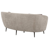 Ellorie - Upholstered Channel Back Curved Loveseat - Beige by Coaster Fine Furniture | Bel Furniture