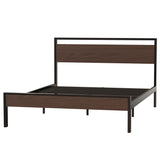 Ceres - Metal Bed With Wood Headboard & Footboard