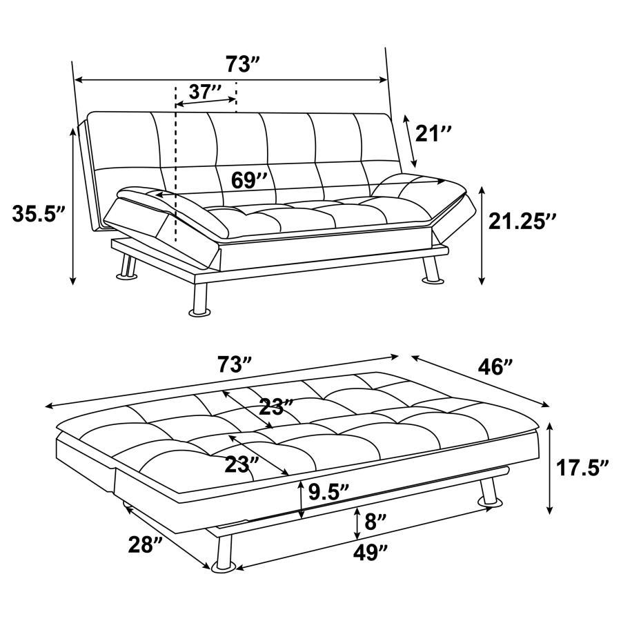 Dilleston - Upholstered Tufted Convertible Sofa Bed