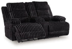 Rhine Falls - Double Reclining Power Loveseat With Console - Onyx