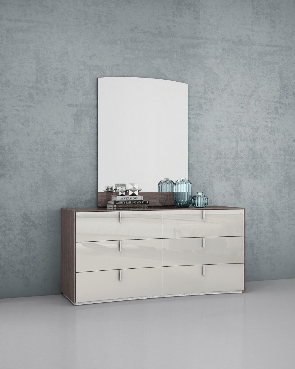 Six Drawer / Double Dresser - Gray