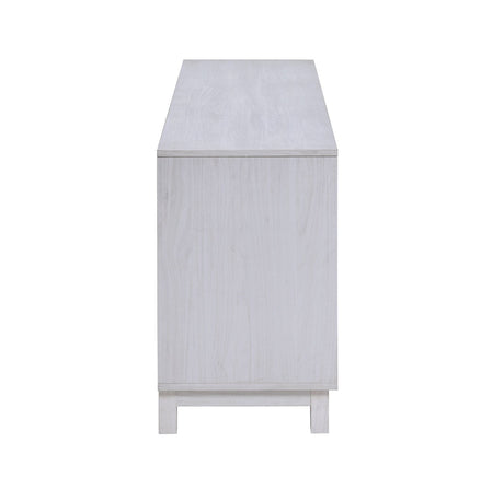Summit - TV Stand Console With Fireplace - White Walnut Finish by Lilola Home | Bel Furniture