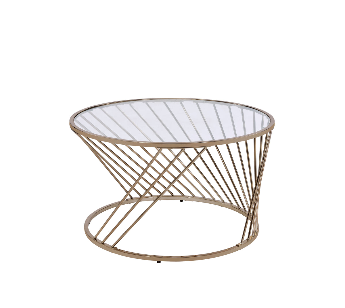 Bluelipe - Clear Glass Top With Coffee Table - Champagne by Urban Nest | Bel Furniture