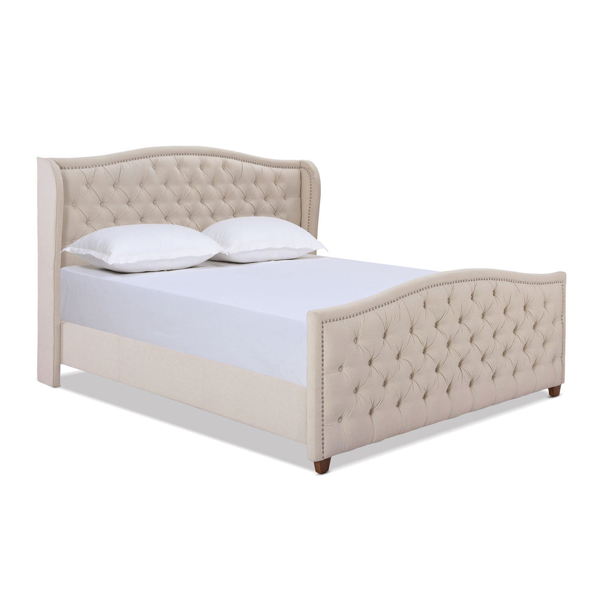 Marcella - Upholstered Shelter Headboard Bed Set by Jennifer Taylor Home | Bel Furniture