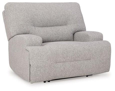 Acklen Place - 4 Pc. - 3-Piece Power Reclining Sectional Sofa With Raf Chaise, Wide Seat Power Recliner - Pewter - view 2