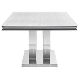 Kerwin - Rectangular Stone Top Dining Table - White by CoasterElevations | Bel Furniture