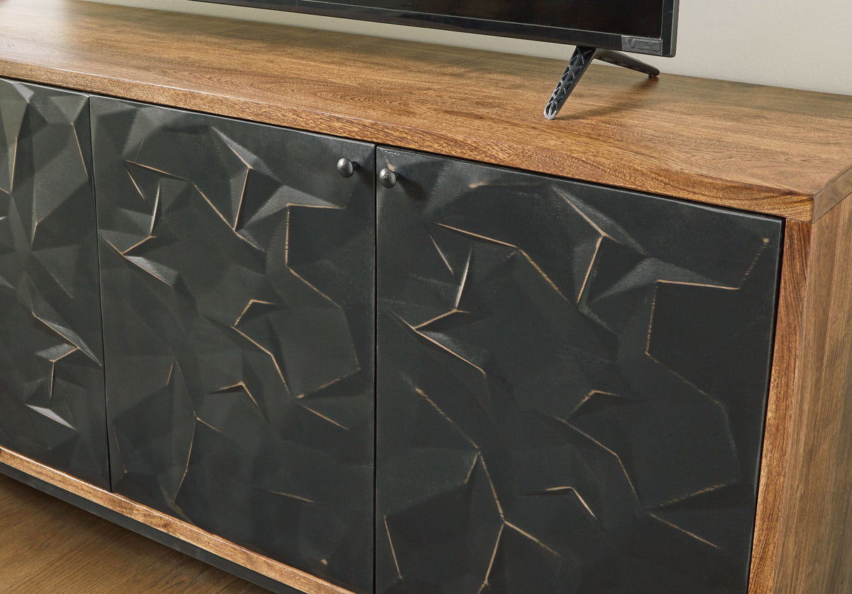 Dorannby - Black / Brown - Accent Cabinet by Signature Design by Ashley® | Bel Furniture