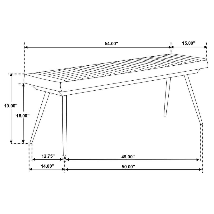 Misty - Leather Upholstered Dining Bench - Antique Espresso