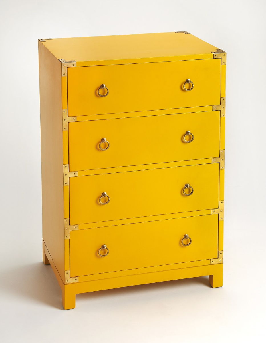 Four Drawer Dresser - Yellow Solid Wood