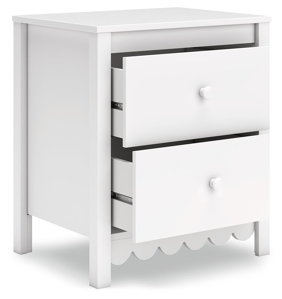 Hallityn - White - Two Drawer Night Stand by Signature Design by Ashley® | Bel Furniture