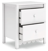 Hallityn - White - Two Drawer Night Stand by Signature Design by Ashley® | Bel Furniture