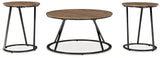 Cassbryn - Brown / Black - Occasional Table Set (Set of 3) by Signature Design by Ashley® | Bel Furniture