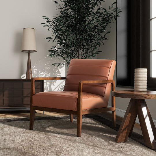 Kenneth - Modern Transitional Lounge Accent Chair - Brown by Jennifer Taylor Home | Bel Furniture