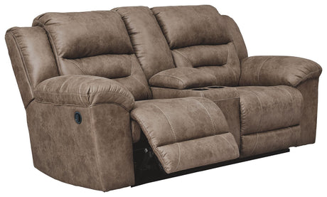 Stoneland - Reclining Loveseat Light Brown by Signature Design by Ashley® | Bel Furniture