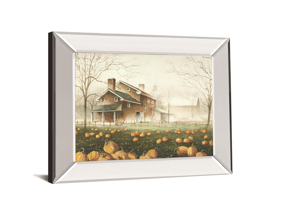 October Gray By John Rossini - Mirror Framed Print Wall Art - Green